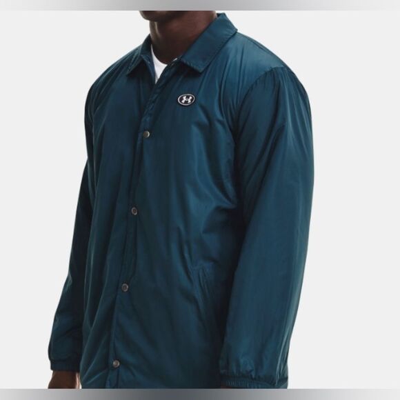 NWT Men’s Under Armour Athletics Teal Loose Fit Jacket Size Large Casual Sporty - Picture 3 of 8